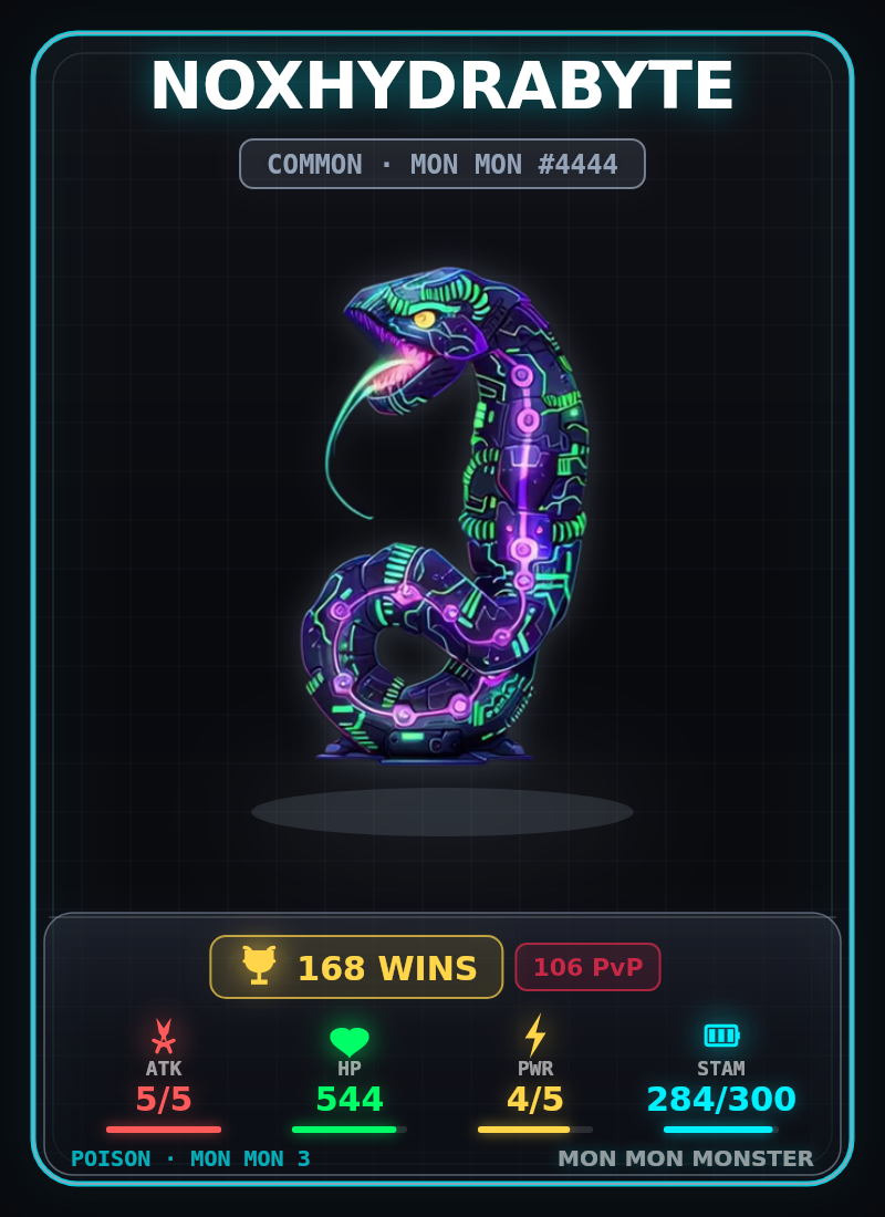 NoxHydrabyte — Tier 3 Toxic Serpent